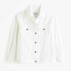 Abercrombie Denim Trucker Jacket White Size: S, NWT